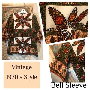 Vintage 1970’s Bell Sleeve Top